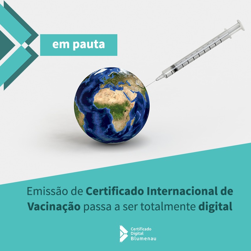 Emissão de Certificado Internacional de Vacinação passa a ser totalmente digital